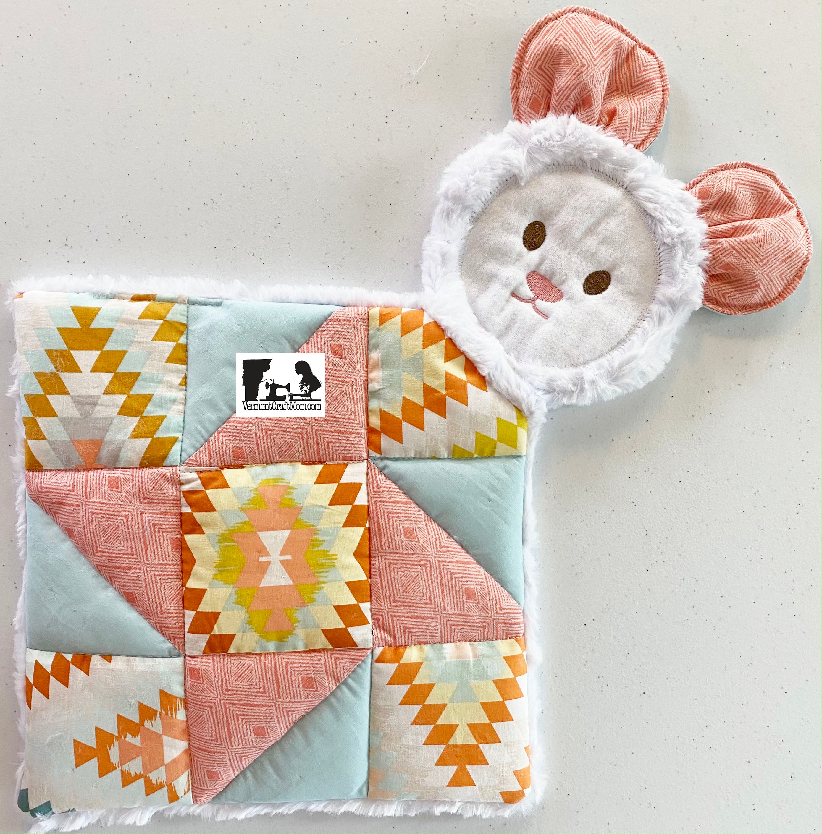 Little Quilted Lovey Bear